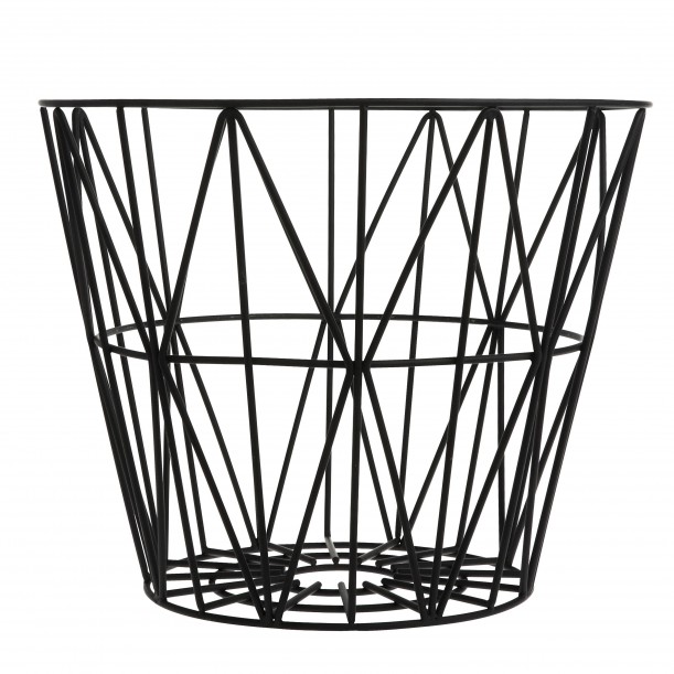 Corbeille Wire Noir Large Ferm Living