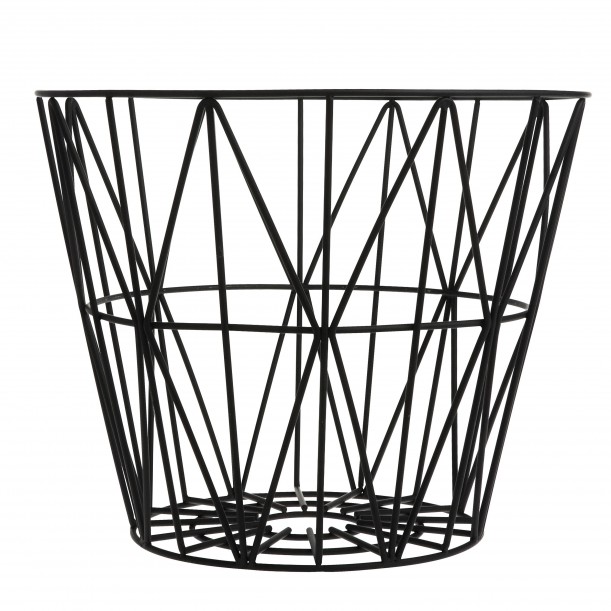 Wire Basket Black Large Ferm Living