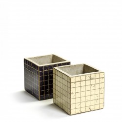 2 Pots Béton Cubique Marie Mosaïque 11 x 11 x 11 cm Serax