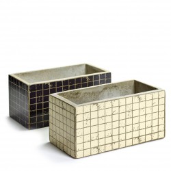 2 Jardinières Béton Marie Mosaïque 23 x 11 x 11 cm Serax