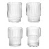 Ripple Glass Stackable Diam 7 cm Set of 4 Ferm Living