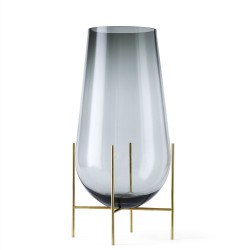 Vase Echasse Glass and Brass H 60 Diam 30 cm Menu