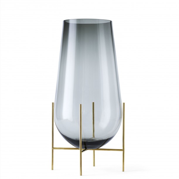 Vase Echasse Glass and Brass H 60 Diam 30 cm Menu