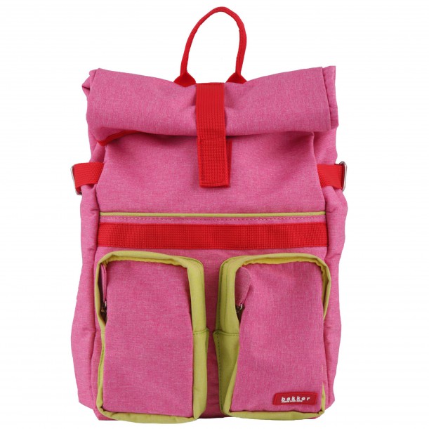 Large Backpack ROLLUP Pink 46 x 33 x 12 cm Bakker
