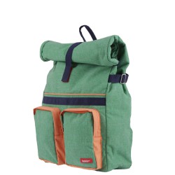 Small Backpack ROLLUP Green 37 x 24 x 10 cm Bakker
