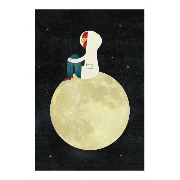 Affiche On the Moon Blanca Gomez