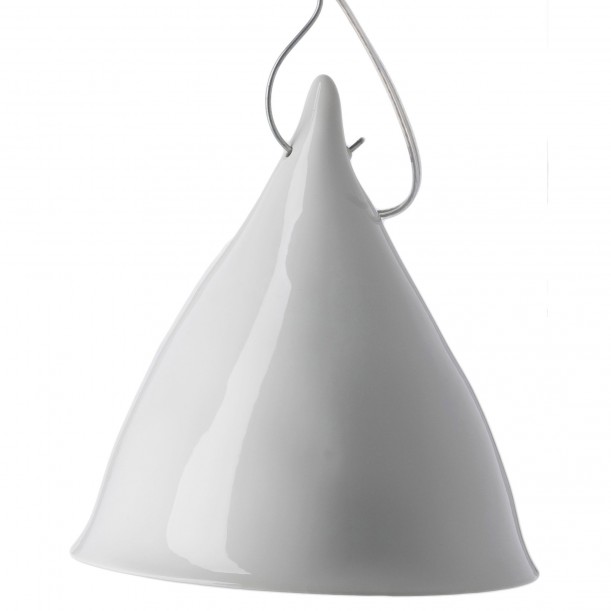 Grande Lampe Cornette Porcelaine blanc Brillant Tsé & Tsé