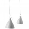 Large Cornette Pendant Lamp White Glazed Porcelain Tsé & Tsé