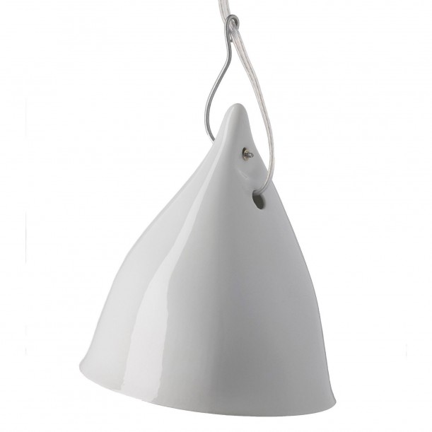 Lampe Cornette Suspendue Porcelaine Brillante Tsé & Tsé