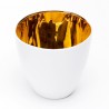 Coffee Cup Assoiffée Porcelain Glossy White and Gold Diam 7 cm Tsé & Tsé