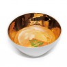 Bowl Affamé Porcelain Glossy White and Gold Diam 13 cm Tsé & Tsé