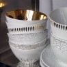 Bowl Affamé Porcelain Glossy White and Gold Diam 13 cm Tsé & Tsé