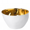 Large Bowl Affamé Porcelain Glossy White and Gold Diam 16 cm Tsé & Tsé