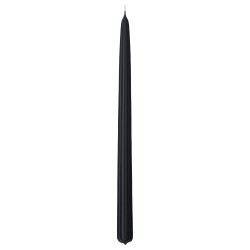 Lacqured taper candles Lux Black H 30 cm Diam 2 cm AYTM