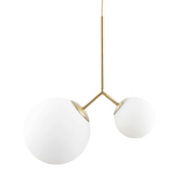 Lampe Suspension Opal Twice Blanche Diam 26 & 15 cm House Doctor