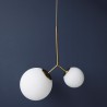 Lampe Suspension Opal Twice Blanche Diam 26 & 15 cm House Doctor