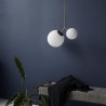 Lampe Suspension Opal Twice Blanche Diam 26 & 15 cm House Doctor