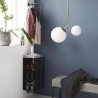 Lampe Suspension Opal Twice Blanche Diam 26 & 15 cm House Doctor
