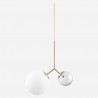 Lampe Suspension Opal Twice Blanche et Grise Diam 26 & 15 cm House Doctor