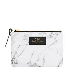 Pochette White Marble Small 13 x 11 x 2 cm WOUF