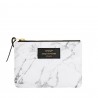 Pouch White Marble Small 13 x 11 x 2 cm WOUF