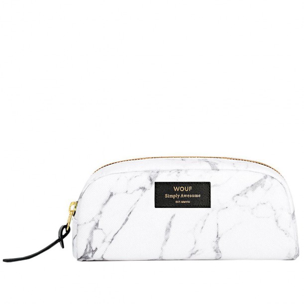 Cosmetic Bag White Marble 18,5 x 9 x 6,5 cm WOUF
