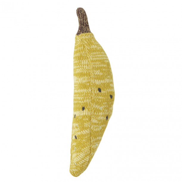 Coussin Fruiticana Banane avec Hochet 21 x 6 cm Ferm Living