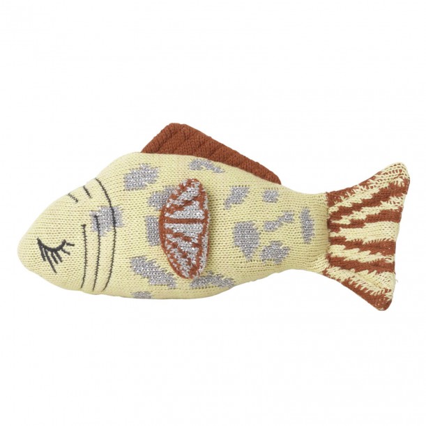 Coussin Fruiticana Poisson Léopard avec Hochet 21 x 11 cm Ferm Living