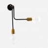 Wall Lamp Molecular Double Black and Brass House Doctor