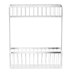 Shelf Basket Double Bath Stainless Steel House Doctor