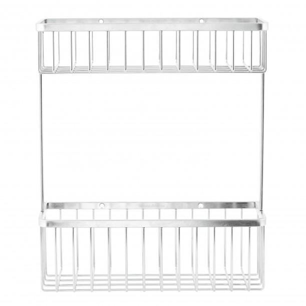 Shelf Basket Double Bath Stainless Steel House Doctor