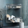 Shelf Basket Double Bath Stainless Steel House Doctor