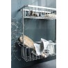 Shelf Basket Double Bath Stainless Steel House Doctor