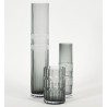 Vase Ondin en Verre Gris Medium H 29 x Diam 8 cm Eno