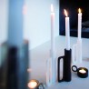 Candle Holder Lights Black Aluminium Cast Eno