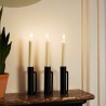 Candle Holder Lights Black Aluminium Cast Eno