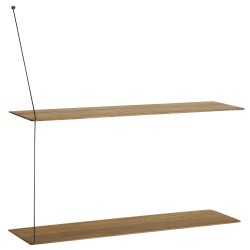 Etagère double Stedge Chêne Foncé 80 x 22 cm Woud