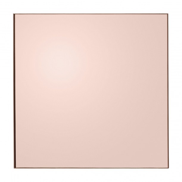 Miroir Mural Quadro Teinté Rose Carré 90 X 90 cm AYTM