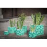 Cubic Concrete Pot Marie Mosaic Green 11 x 11 x 11 cm Serax