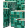 Cubic Concrete Pot Marie Mosaic Green 11 x 11 x 11 cm Serax