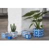 Cubic Concrete Pot Marie Mosaic Blue 11 x 11 x 11 cm Serax