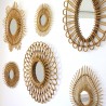 Small Rattan Vintage Mirror Mata Bakker