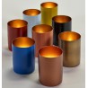 8 Tealights Porcelain assorted colors and Gold interior Serax