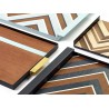 Platter Grint Handle Messing metal and wood 44 x 24 cm Serax