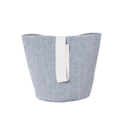 Chambray Basket Blue Small Diam 22 x H 25 cm Ferm Living