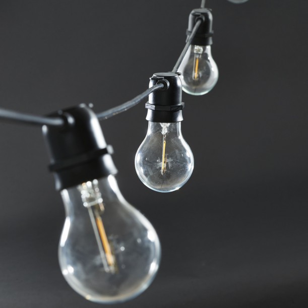 Light Chain Black 10 Led Bulbs House Doctor