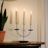 Bougeoir Metal Candelabra Pin Noir Eno