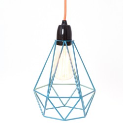 Lampe à Poser Diamond 1 Bleu et Orange Filament Style