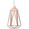 Table Lamp Diamond 5 Copper and Blue Filament Style