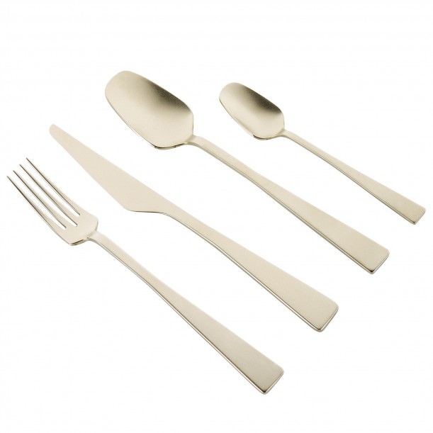 ZEST Champagne cutlery set 4 pieces KnIndustrie